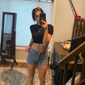 American Eagle jeans stripe shorts